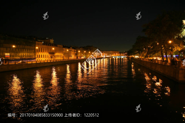 夜晚的河