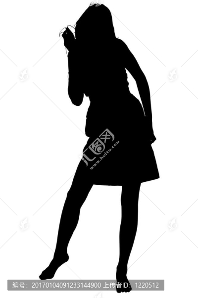 剪影與剪輯路徑青少年跳舞的音樂