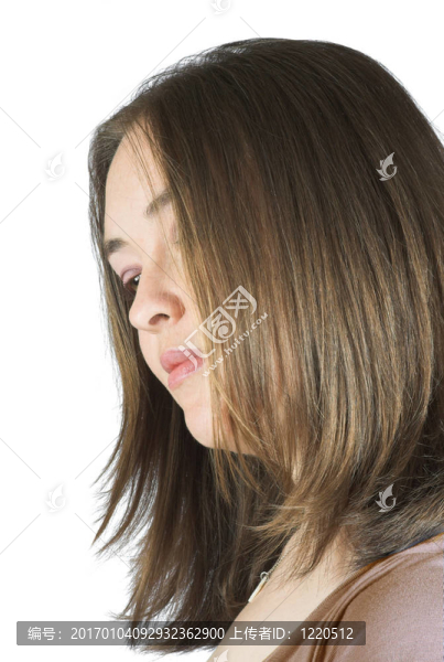 美麗的白色憂郁的思考