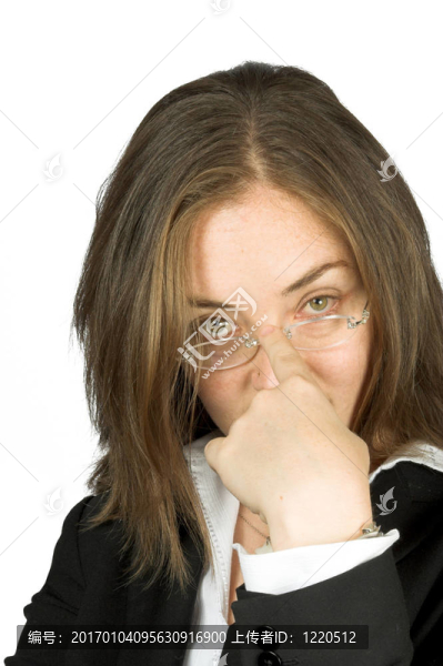 商業(yè)女人看著你