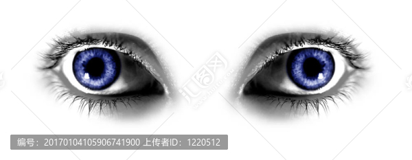 兩個抽象的藍眼睛