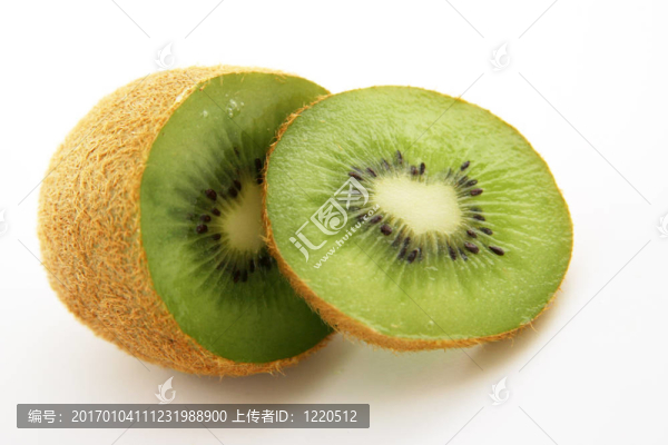 White上的獼猴桃