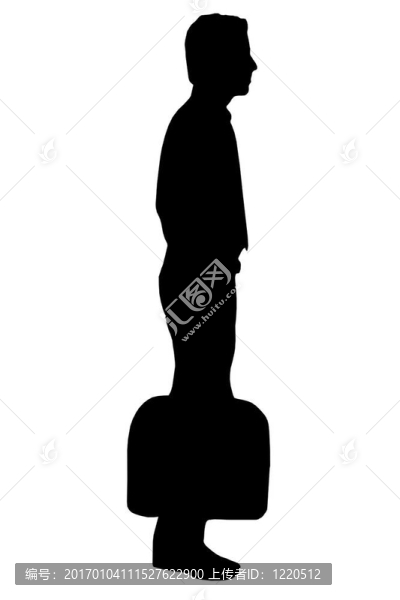商人等待的剪影