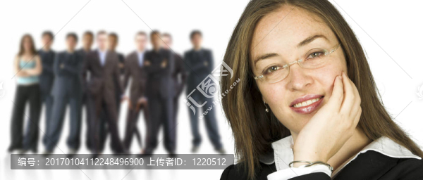 商業(yè)女性和她的龐大團(tuán)隊(duì)