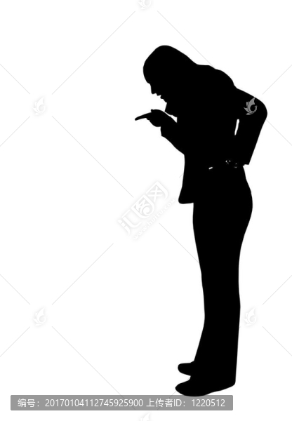 商業(yè)女人指著剪影