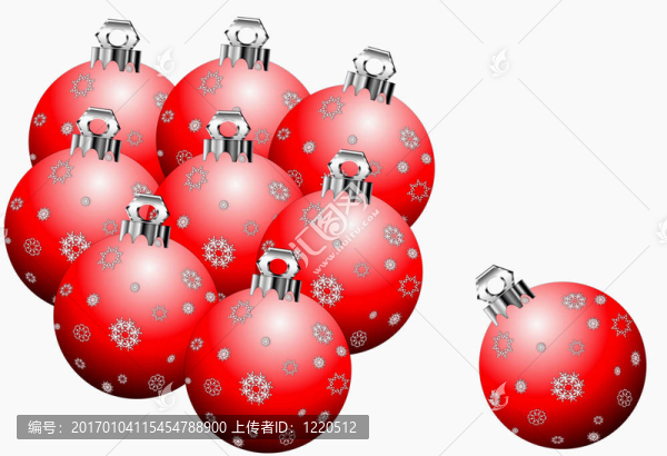 紅色雪花圣誕飾品