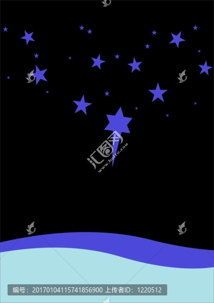 天空中的藍色星星
