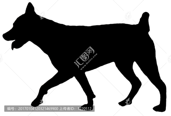 1狗的剪影