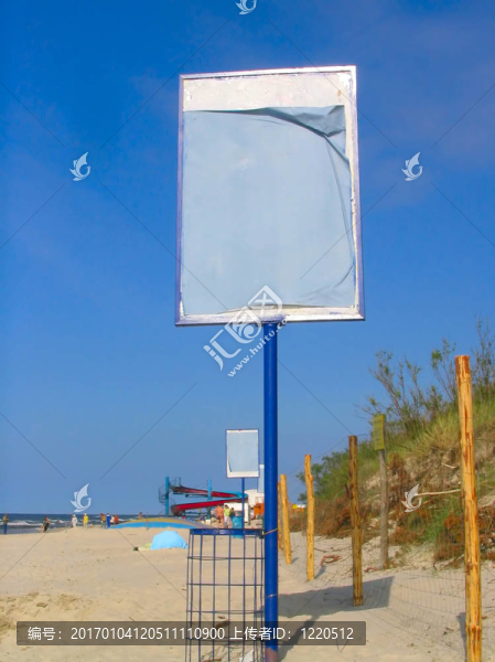 空蕩蕩的海灘，廣告