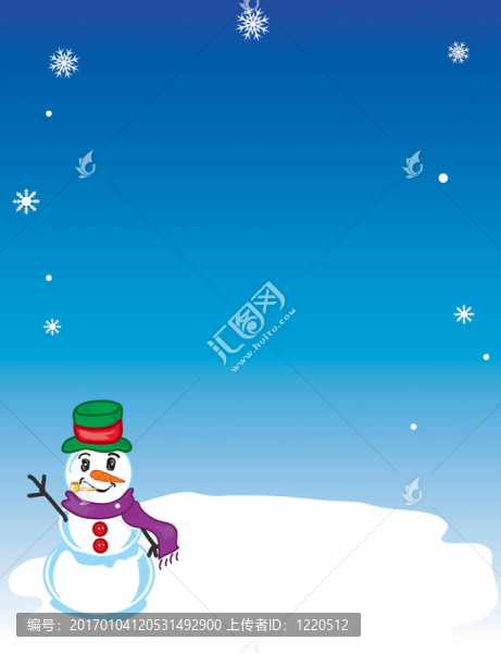 冬天的雪人背景