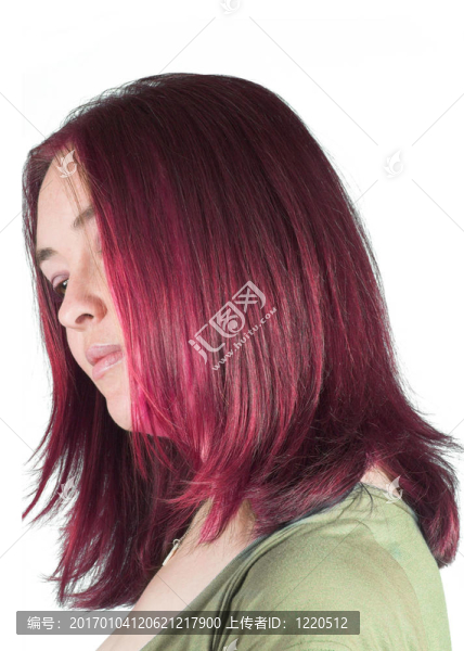 漂亮的女人couloured頭發(fā)