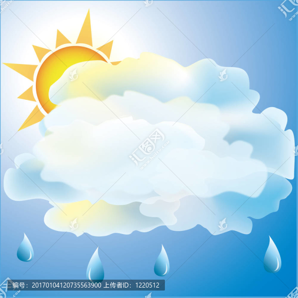 大部分多云有雨天氣圖標