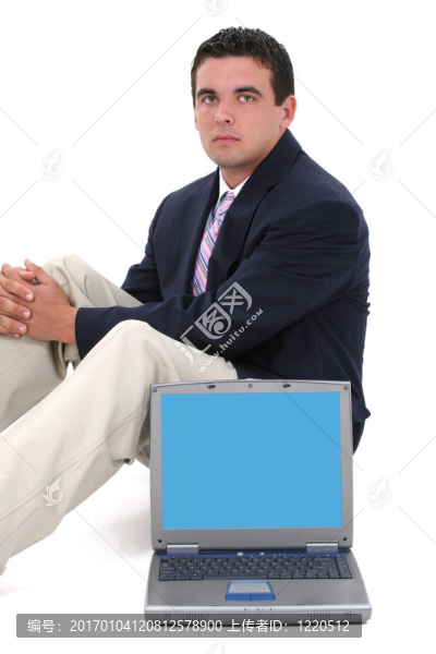 生意人的筆記本電腦