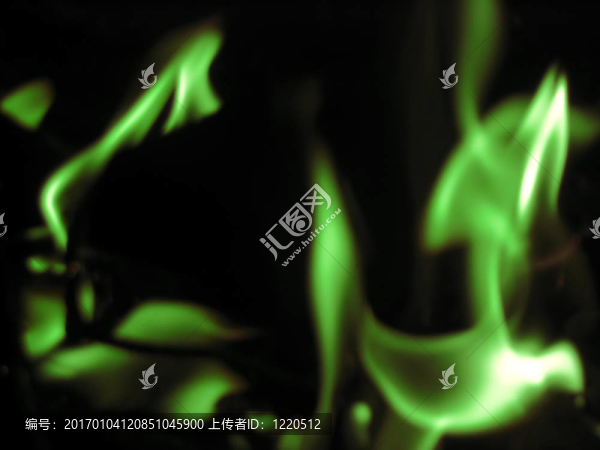 綠色模糊的火焰
