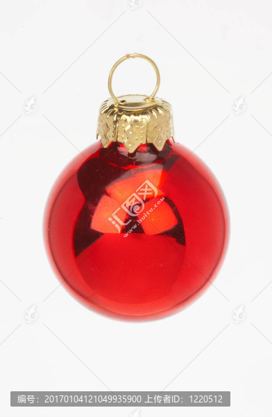 紅色的圣誕球機械的weihnachtskugel