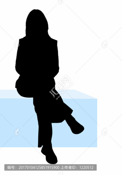 商務(wù)女坐插圖