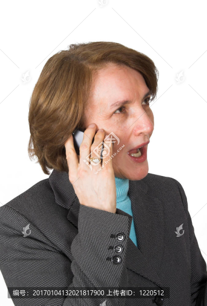 她手機(jī)上的商業(yè)女人