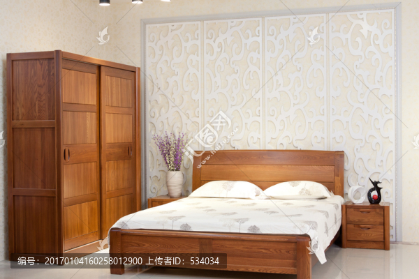 衣櫥,床,臥室,實(shí)木家具