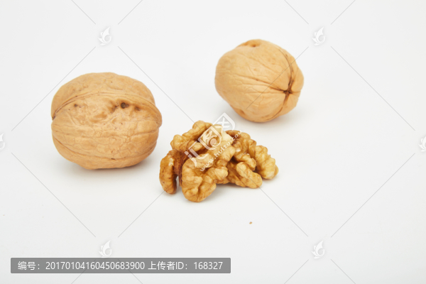 核桃純色背景高清圖