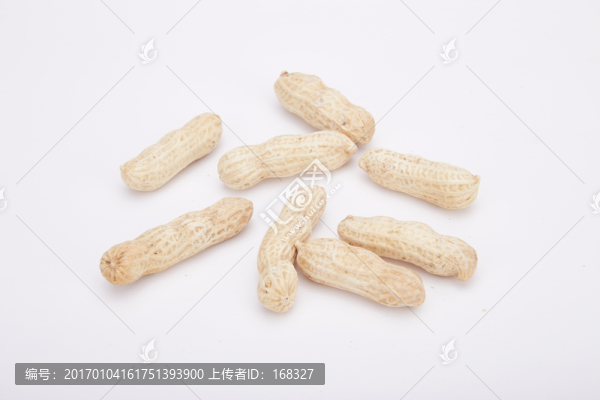 帶皮花生高清圖