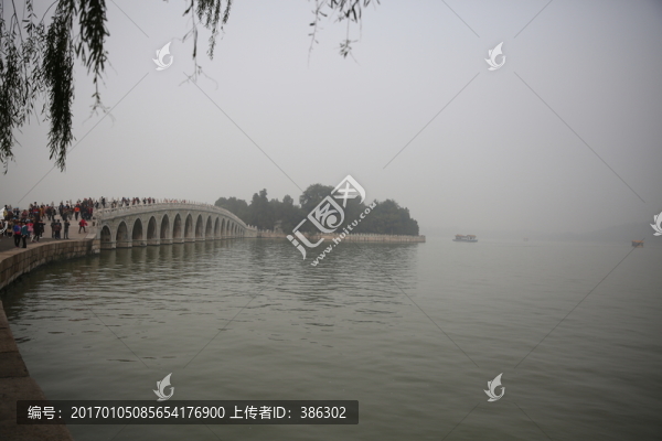 霧霾下的頤和園