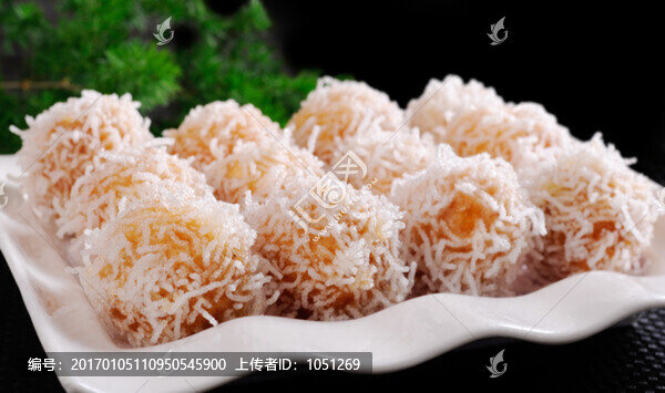 雪花紫薯球