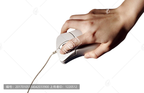 女人的手拿著鼠標(biāo)上網(wǎng)-電腦技術(shù)