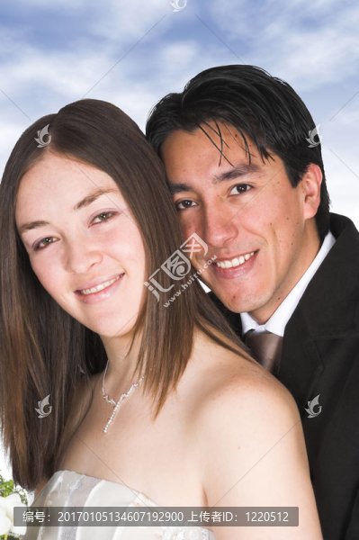 新娘和新郎；剛剛結婚！
