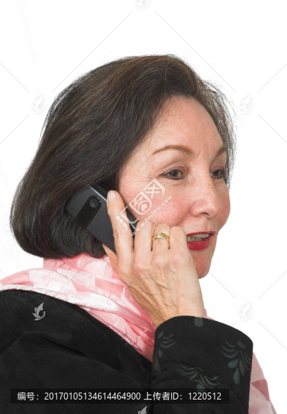 她手機上的商業(yè)女人