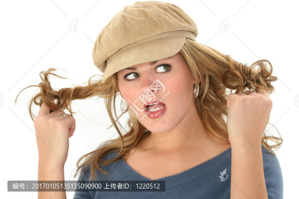 十幾歲的女孩的頭發(fā)