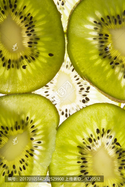 獼猴桃片的紋理