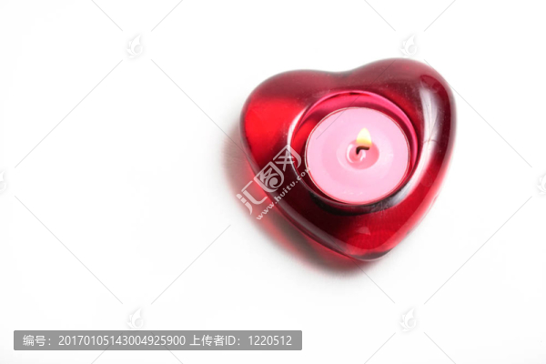 紅色火焰心蠟燭