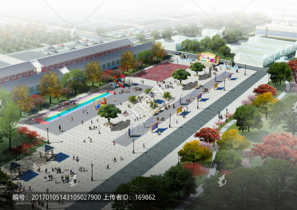 公園廣場效果圖