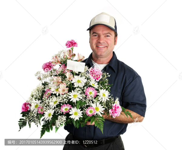 友好的鮮花遞送人
