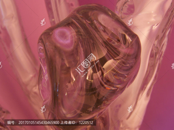 摘要粉紅色的冰柱