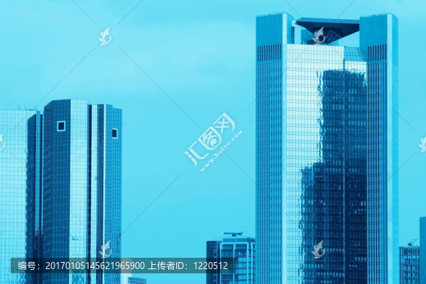 藍(lán)色的摩天大樓