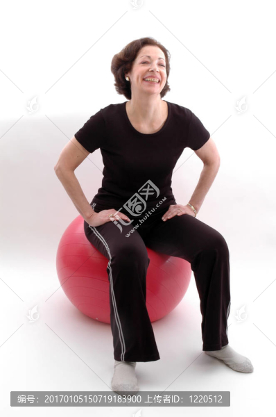 女子健身球