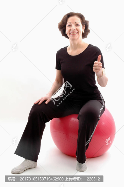 女子健身球