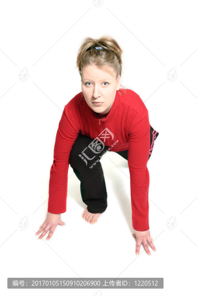 準備跑步的女人