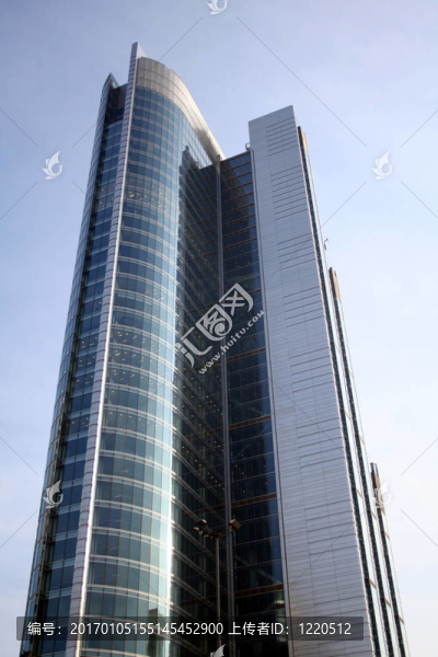 藍(lán)色的摩天大樓