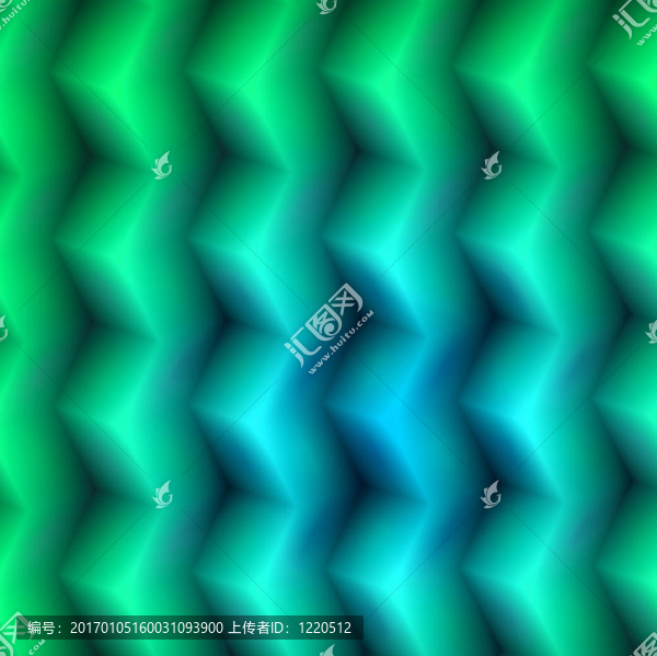 水族綠色3D盒