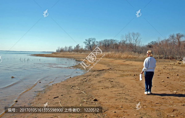 海灘上的女士