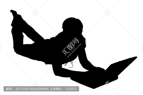 帶有計(jì)算機(jī)的裁剪路徑的女性的輪廓