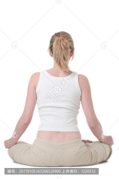 女人做瑜伽練習(xí)