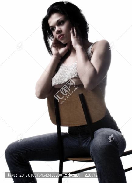 傷心的女孩；軟焦點