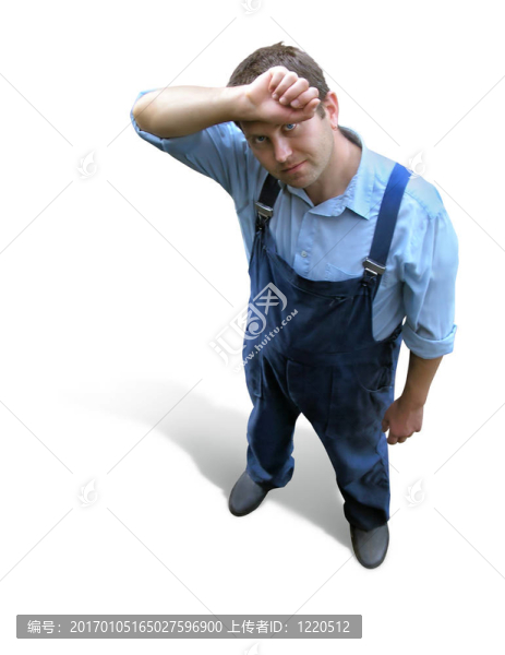 疲倦的工人以上