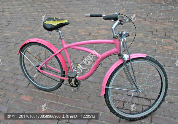 粉紅色的自行車