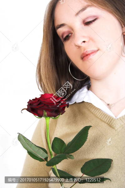 美麗的女孩的感情