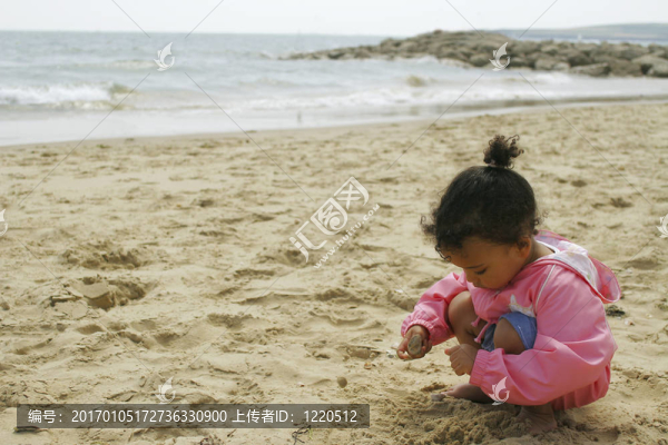 在海灘上