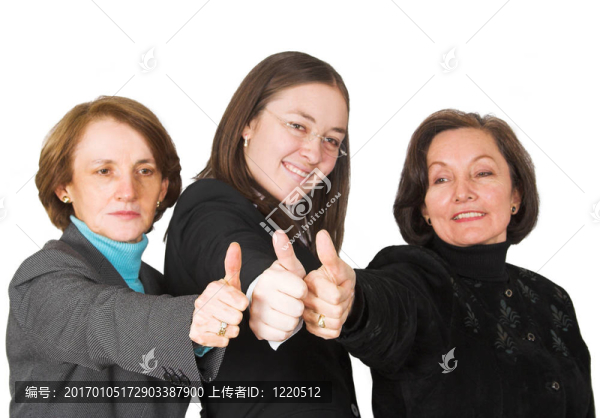 企業(yè)女性管理團(tuán)隊(duì)-豎起大拇指